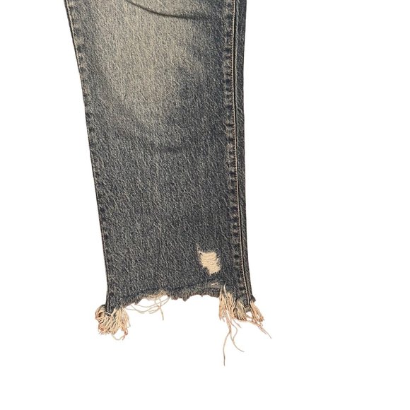 We The Free Jeans Women's Size 30 Medium Wash Distressed Fringe Edge - Picture 2 of 7